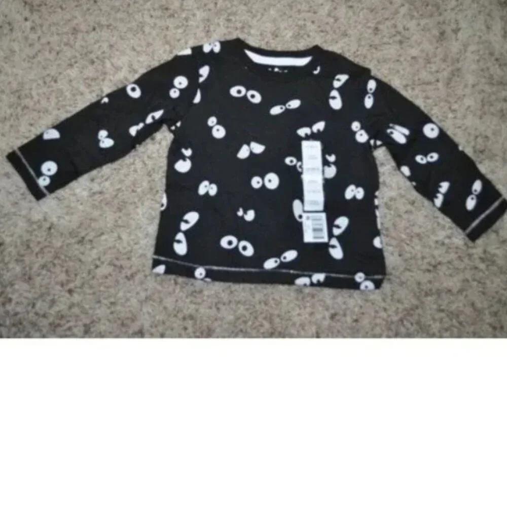 Boys 3 Pc Halloween Set 18 mths Bodysuit, Shirt, Pants Orange Black My 1st